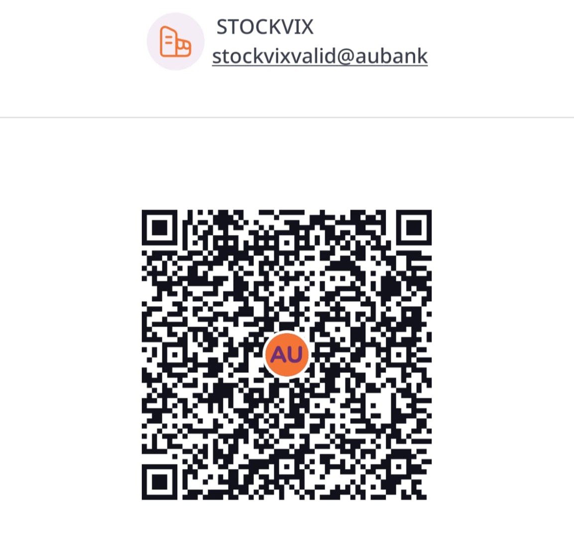 AU Small Finance Bank QR Code - Scan to Pay StockVix